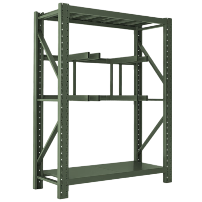 质凡钢制军绿色中型铁揪架货架ZF-hj256承重300kg 2000*600*2000 组
