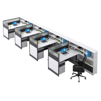 铭思达办公桌屏风工位四人位套