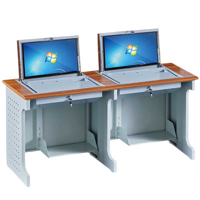 铭思达翻转电脑桌双人位张