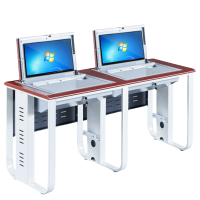 铭思达翻转电脑桌双人位张
