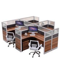 盛铁达 干字型4人办公位2400*2800*1100mm STD-XTGW20 套