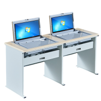 铭思达翻转电脑桌双人位张