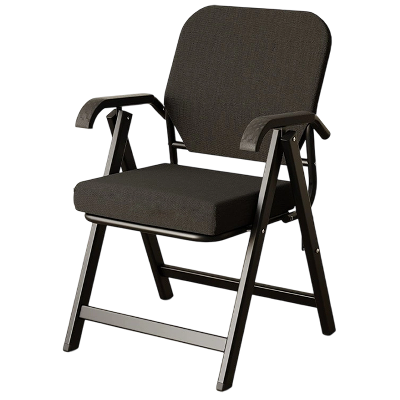 班龙折叠椅棉麻黑色把