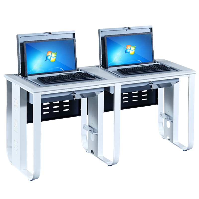 铭思达翻转电脑桌双人位张
