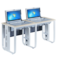 铭思达翻转电脑桌双人位张