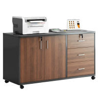 班龙矮柜储物柜三抽两门台