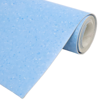 天空桥 PVC地板革 蓝白圈石纹2.0mm 卷