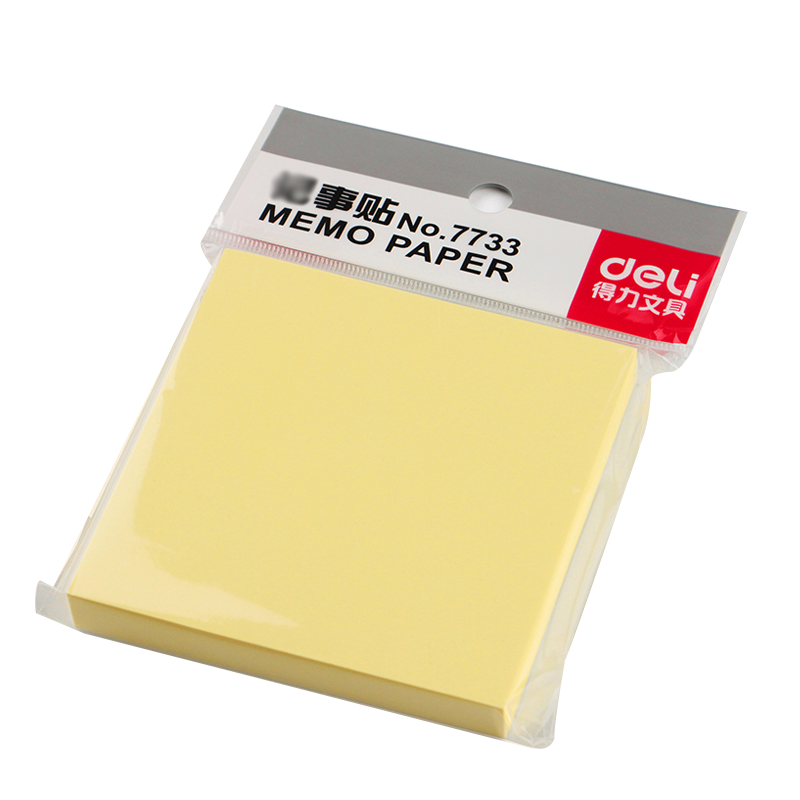 得力9076[黄色]76*76mm 100张便签贴