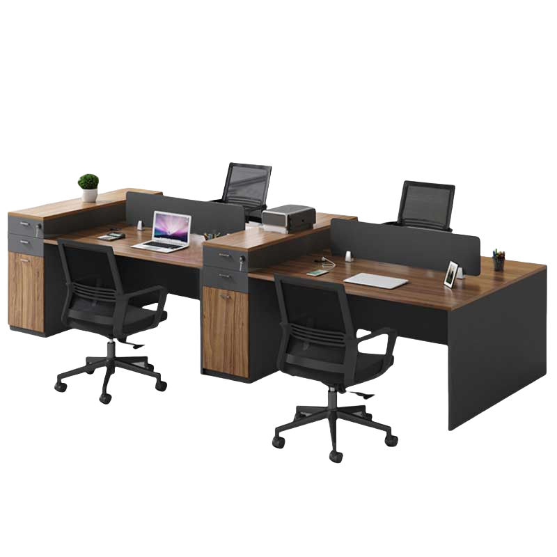 铭思达屏风工位对坐四人带椅套