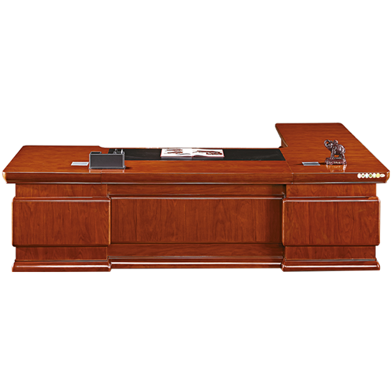 双朗 油漆大班台老板桌 SL-HB3259HT 3200*2350*780mm 胡桃色 套