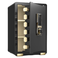 智叶舟钢制保险箱密码380*340*600mm台