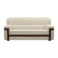 双朗 三人位布艺沙发 SL-HB808-3BY 2050*880*900mm 白色+胡桃色 张