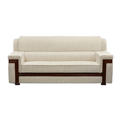 双朗 三人位布艺沙发 SL-HB808-3BY 2050*880*900mm 白色+胡桃色 张