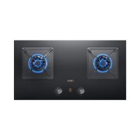 华帝(vatti)燃气灶双眼灶具 一键爆炒5.4KW家用猛火 嵌入式充电/电池两用全进风玻璃灶台i10095B(天然气)