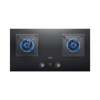 华帝(vatti)燃气灶双眼灶具 一键爆炒5.4KW家用猛火 嵌入式充电/电池两用全进风玻璃灶台i10095B(天然气)