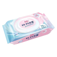 洁柔家用杀菌湿巾(70片装*2包)非独立装加厚带盖