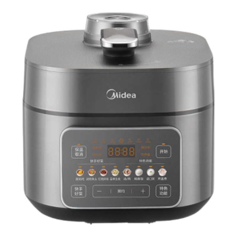 美的(Midea)IH电压力锅2200W风冷5L双胆家用智能预约无感降压0涂层高压锅4-6人电饭煲MY-S5175C