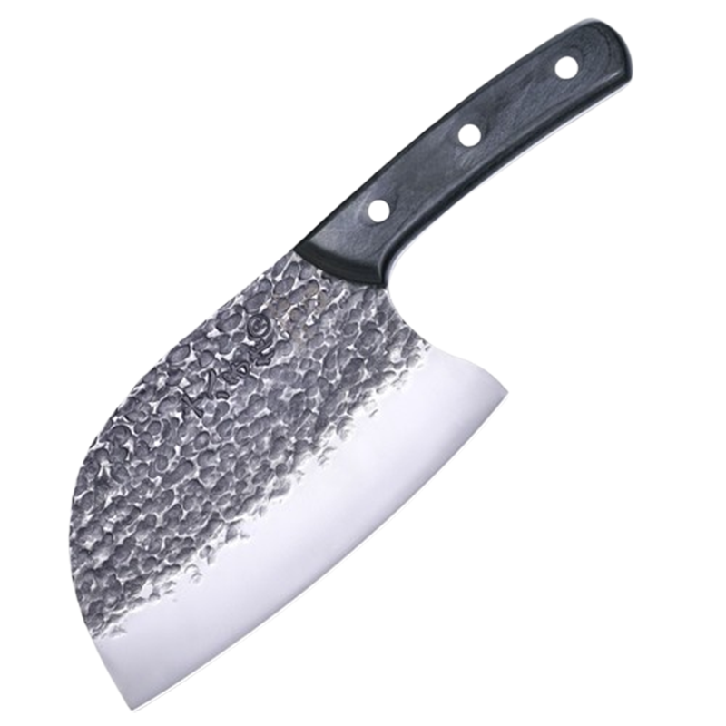 十八子作家用不锈钢切菜刀斩切刀两用鱼形锻打切片刀S317