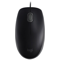 罗技 M110 鼠标 有线鼠标 家用办公游戏商务台式笔记本电脑对称鼠标 USB接口 黑色 一个装