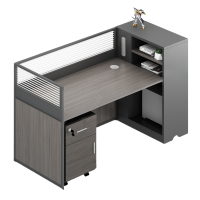 伟樽屏风办公桌单人位带一柜150*60*110cm套