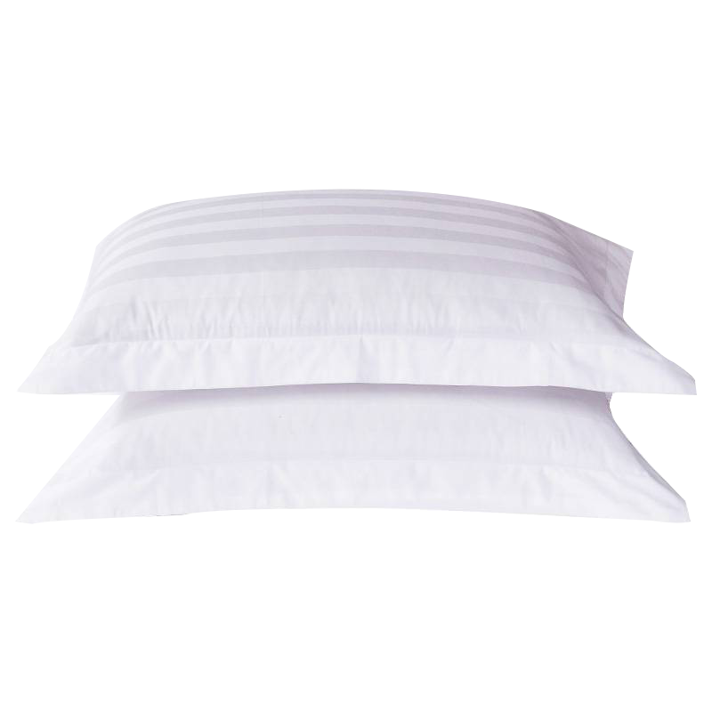 甘柔美枕套75*45cm全棉斜纹贡缎(白色)条