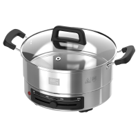 利仁(Liven)电饼铛家庭用电煎锅304不锈钢0涂层电饼档32cm加大85mm加深三明治机早餐机DJG-J3285
