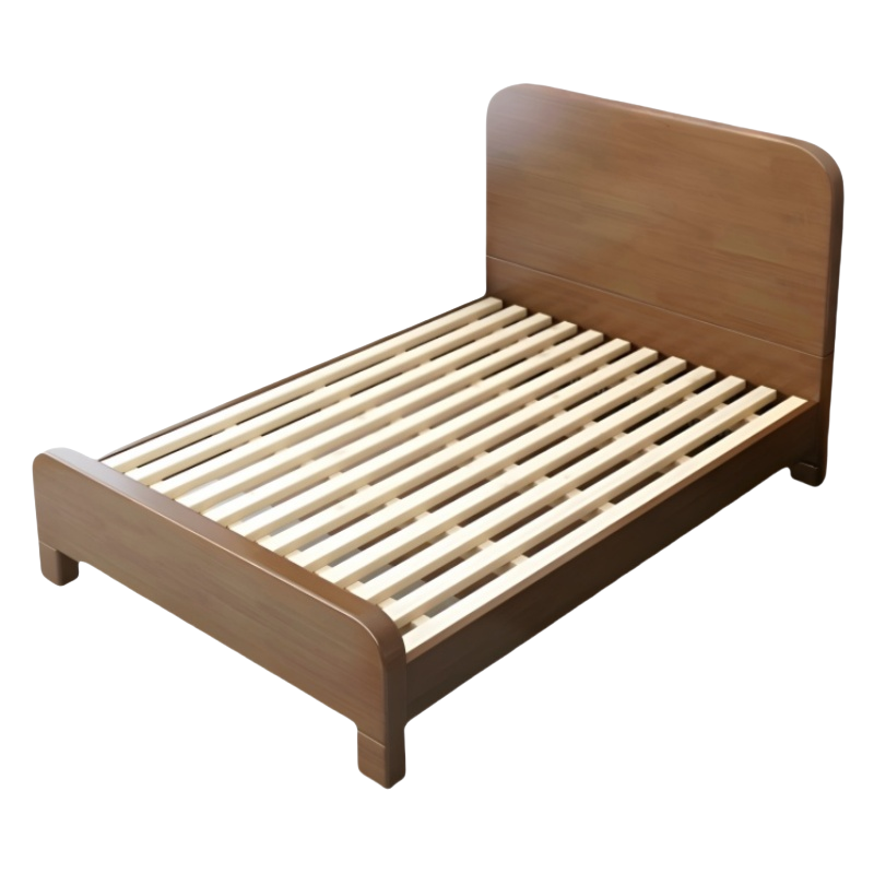 乐琪艺 实木床 胡桃色 200*180*46cm 张