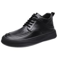 迪罗尼卡高帮男鞋2025季新款冬季真皮鞋潮流皮鞋百搭保暖款棉鞋男款