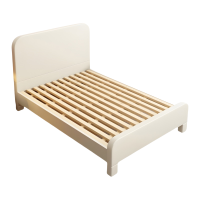 乐琪艺 实木单人床 象牙白 200*150*46cm 张
