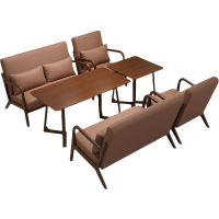 豫龙都 休闲桌椅 六人 套