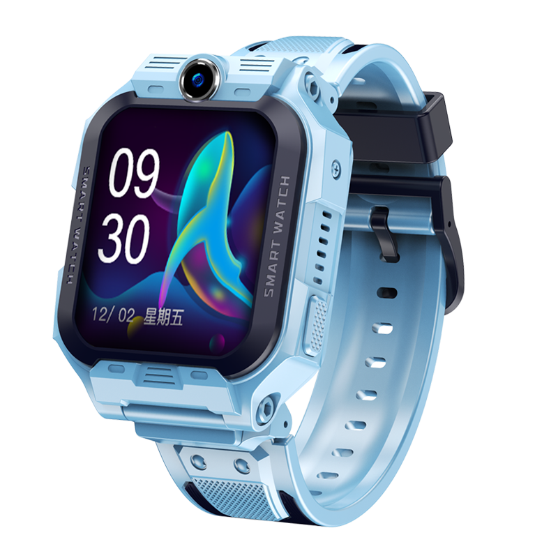小霸王儿童智能电话手表Z7全网通智能学习视频通话语音微聊定位防水拍照机器人 蓝色