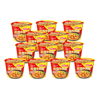 统一方便面红烧牛肉面桶装泡面宿舍速食速食食品休闲速食宵夜泡面12桶