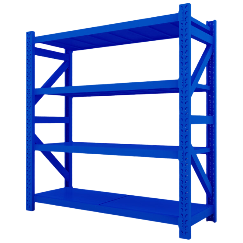 质凡货架仓库货架置物架展示架白色加厚中型长120宽50货架承重300kg
