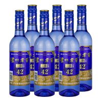 泸州老窖二曲42度蓝柔500ml*2瓶 浓香型白酒