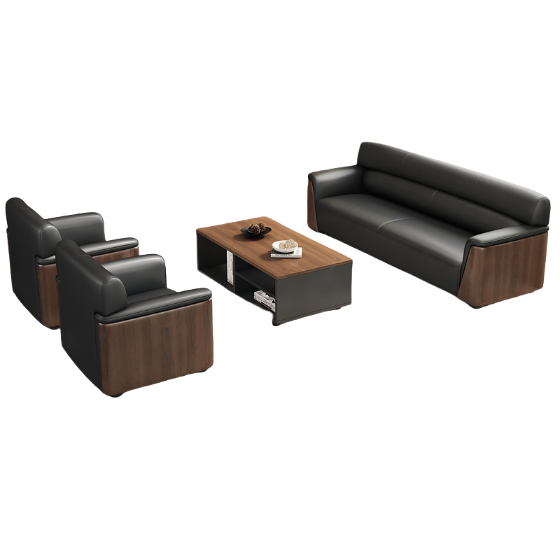 智叶舟办公沙发组合1900*810*850mm(1+1+3+长茶几)套