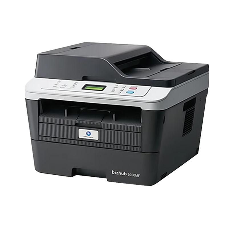 柯尼卡美能达3000MF自动双面连续复印扫描办公家用黑白激光打印机