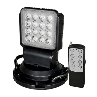 简鼎 JD6415 60W IP66 DC12V LED 5700K 遥控车载探照灯(计价单位:盏) 黑色