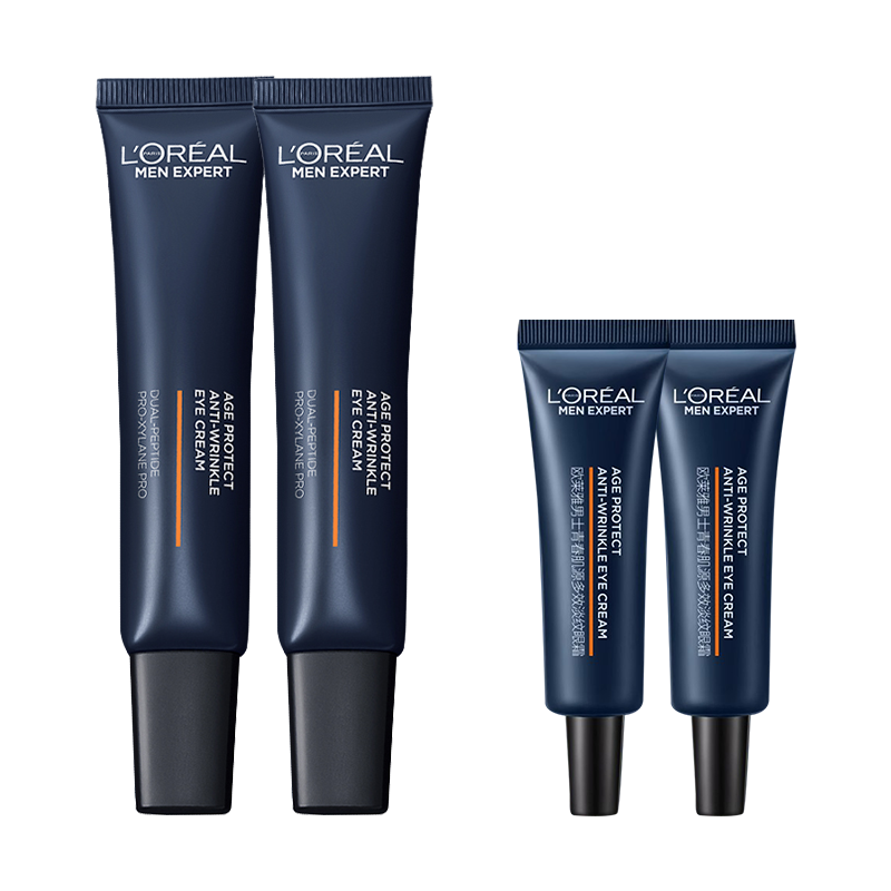 欧莱雅男士青春肌源多效淡纹眼霜支撑瓶眼部抗皱紧致改善细纹滋润