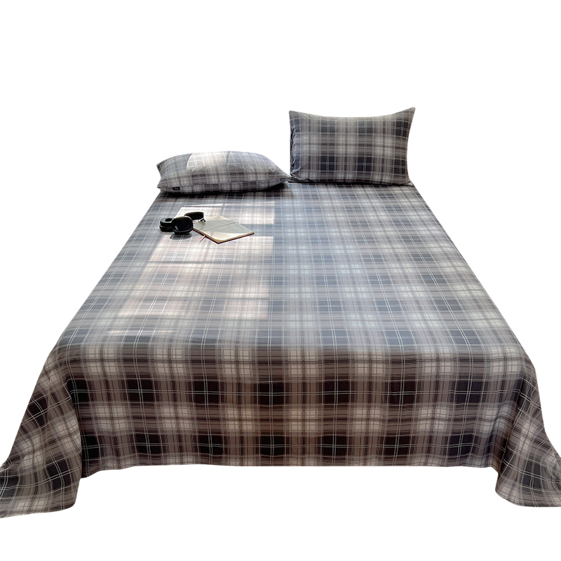 晨磊 床单三件套 230*250cm(灰白格) 套