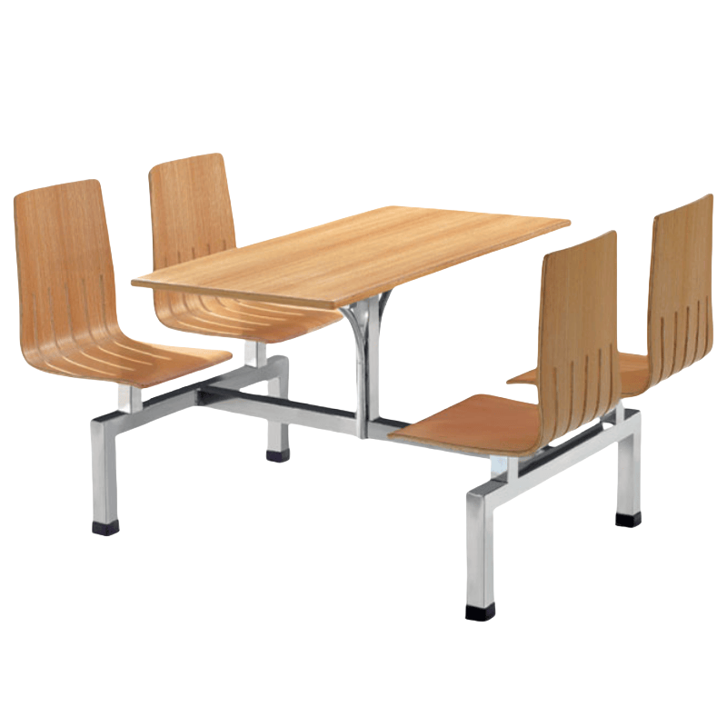 豫龙都食堂桌椅一桌四椅套