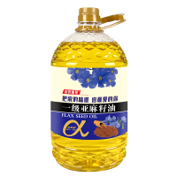 正宗亚麻籽油5L纯胡麻油冷榨一级食用油非转基因家用大桶装