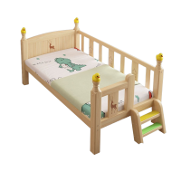 实木儿童床带护栏小床婴儿男孩女孩公主床单人床边床加宽拼接大床