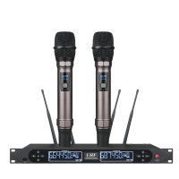 册视监控器材配件UHF真分集无线麦克风一拖二UF-6006套