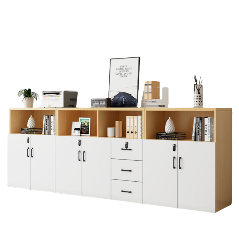 智叶舟办公矮柜6门3抽280*40*109cm台