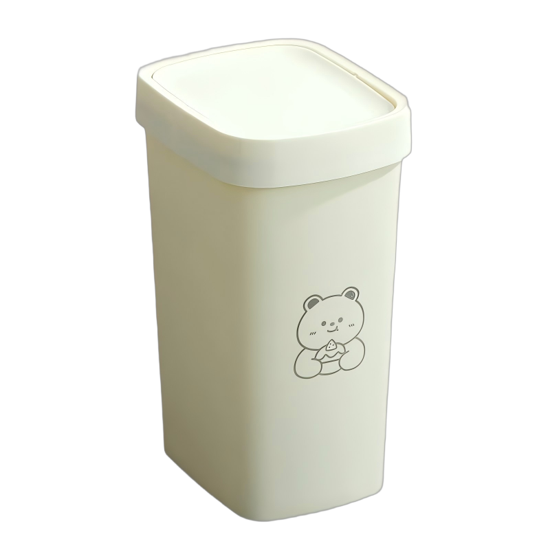 麦可菲 创意家用垃圾桶加厚客厅带盖高颜值厨房卫生间厕所纸篓压圈收纳桶 个