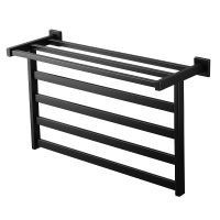 欧琳(OULIN)电热毛巾架碳纤维电加热毛巾架 卫生间浴室置物架 枪灰色4670S