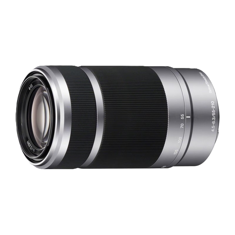 索尼(SONY)E 55-210mm F4.5-6.3 OSS E卡口 远摄变焦镜头 银色(SEL55210)