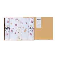 HOYO厚祐毛巾套装布艺印河马双面毛巾*2条+浴巾*1条毛浴三件套3531