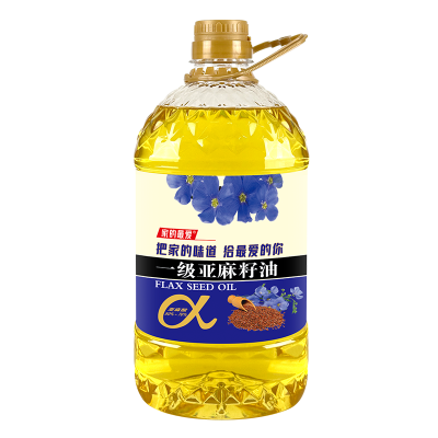 [直降]一级亚麻籽油2.7L(5斤)食用油高亚麻酸 俄罗斯进口原料 家庭健康食用油