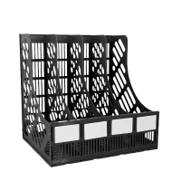 伴公式B1195塑料桌面四联文件框黑色